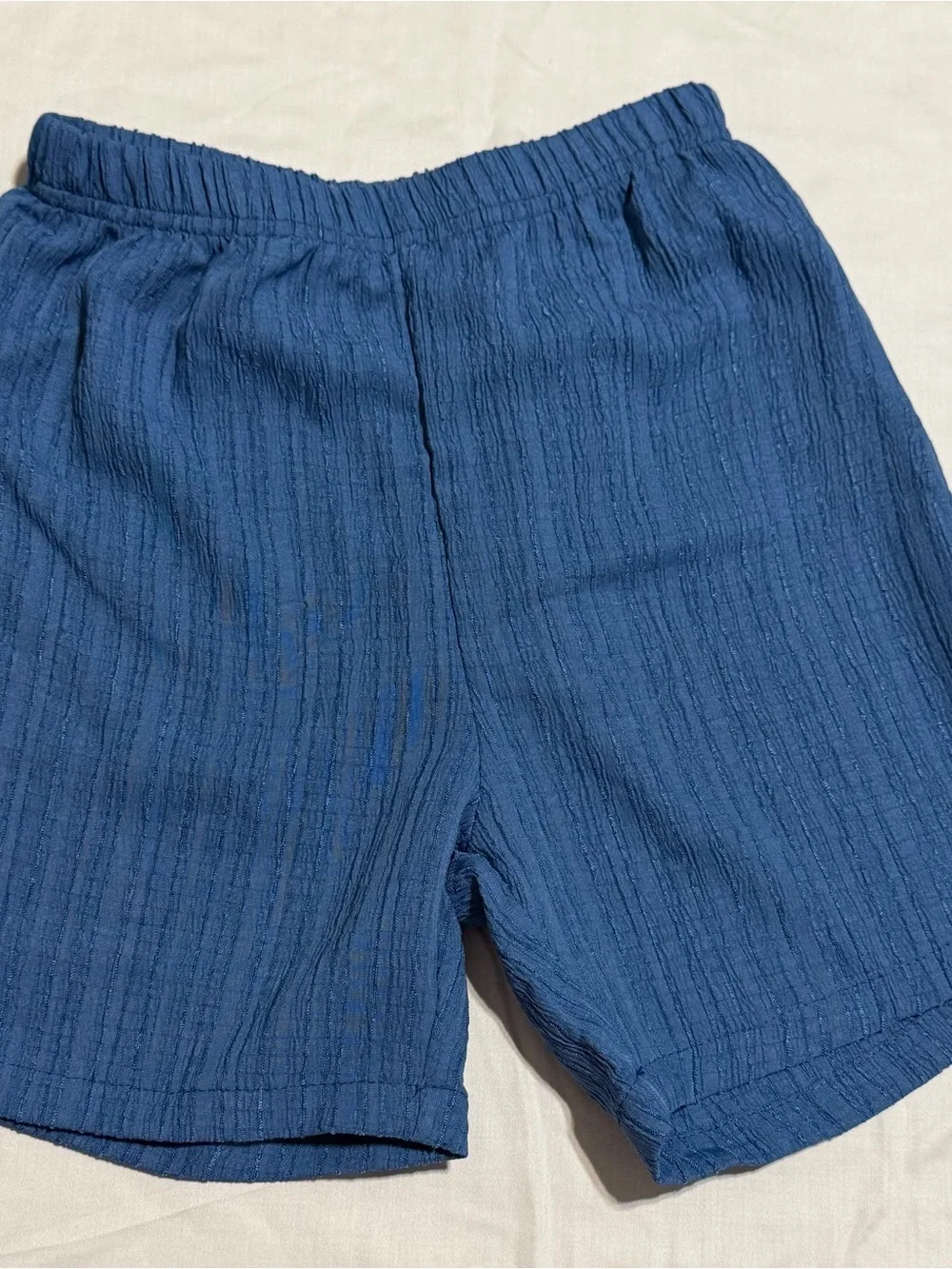 NWOT- girls blue short set